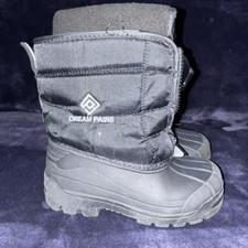 Dream Pairs Unisex Kids Size 12 Winter Snow Boots Black Waterproof Zip Up Unisex Kids' Booties price