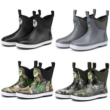HISEA Kids Deck Boot Waterproof Lightweight Ankle Rain Boot Boy Girl Rubber Boot Unisex Kids' Booties price