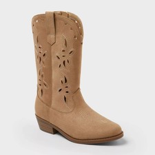 Kids' Finola Boots - Cat & Jack Tan 2 Unisex Kids' Booties price