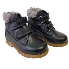Black Leather Kids Orthopedic Boots Warm Fleece Lining Size EU 26 US 9.5 Unisex Kids' Booties price