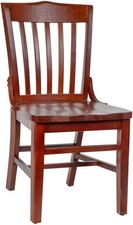 Wood Restaurant Dining Chair Solid Mahogany Finish Armless Kitchen Cafe Side Sea Cafe & Canteen Chair price