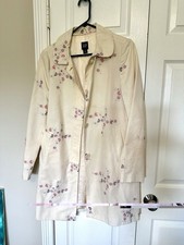 Vintage GAP Cream Overcoat with Pink & Purple Floral Embroidery Girls' Overcoat price