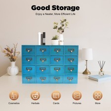16 Drawers Library Card Catalog Cabinet With Labels Apothecary Cabinet Tabletop Library Cabinet price