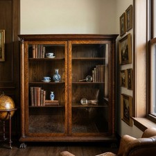 Antique Victorian Quarter Sawn Oak Library Cabinet Library Cabinet price