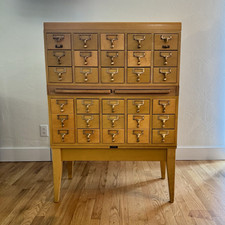 Gaylord 25-Drawer Wood library Card Catalog Cabinet Library Cabinet price
