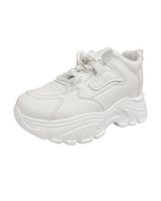 Chunky white sneakers women platform lace-up Stylish Shoes Platform Shoes price