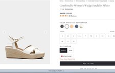 Aerosoles White Wedge Shoes for Women 8 Platform Shoes price