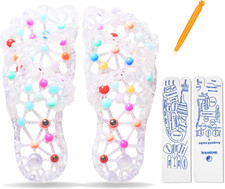 Acupressure Reflexology Circulation Slippers and Reflexology Socks with Tools, F Women's Slippers and Sandals price