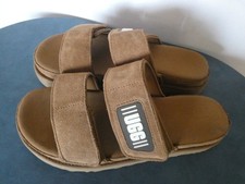 UGG Women’s Suede Slide Slippers Sandals Adjustable Straps Brown Size US 10 Women's Slippers and Sandals price