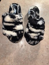 Ugg Fluff Yeah Slide Marble Sandal Slippers Black White Womens  Size 9 Women's Slippers and Sandals price