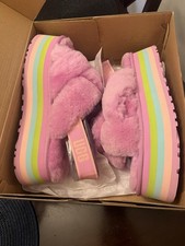 UGG Disco Knot Slide Slipper Platform Sandals Pink Women’s US 11w Women's Slippers and Sandals price