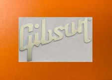 1 pcs Sticker for Gibson Guitar Golden Color Mirror Logo Decal Badge 2" x 1.25" Sticker Mirror price