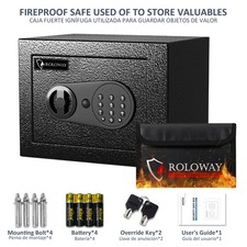 Small Digital Safe Box for Home Office Cash Jewelry w/ Fireproof Money Bag*2 Key Office Safe price