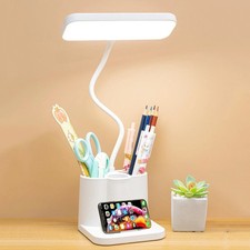 Gooseneck LED Desk Lamp 4000mAh USB Recharge Table Light with pen & phone holder Office Desk Lamp price