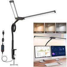 LED Desk lamp with Clamp, Eye-Caring Clip on Lights for Home Office, 3 Modes Office Desk Lamp price