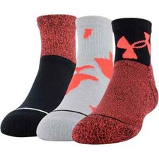 Boys Under Armour Phenom 3-pack Quarter Socks (US 13.5k-4y) Boys' Socks Set price