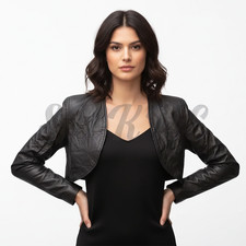 Custom Bespoke Tailor Made On Orde Super Soft Premium Real Leather Bolero Jacket Bolero price
