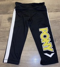Pony Track Swear Pants Sz S 7/8 Blue Short Like Capris Logo Athletic Warm Up W20 Boys' Capri Pants price