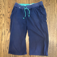 Boden Boys Solid Capri Pants Blue w/Green Drawstring Pockets Size 14Y Boys' Capri Pants price