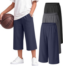 3 Pack Boys Capri Pants Kids Pull on Capris Elastic Waist 3/4 Sweatpants below K Boys' Capri Pants price