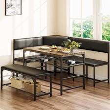 Kitchen Breakfast Nook Table Set W/ Soft Seat Corner Dining Table Set 4-6 People Kitchen Corner Set price