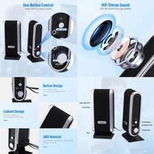 US 1 Pc USB Power Stereo Speaker System 3.5mm Jack For Desktop Laptop Computer Computer Speakers price