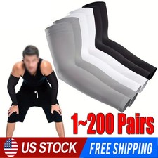 200 Pairs Cooling Arm Sleeves Cover UV Sun Protection Outdoor Sports Basketball Women's Arm Sleeves price