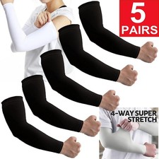 5 Pairs Arm Sleeves Cooling UV Sun Protection Sports Compression for Men/Women Women's Arm Sleeves price