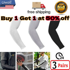 3-5 Pairs Cooling Arm Sleeves Cover UV Sun Protection Outdoor Basketball Sport Women's Arm Sleeves price
