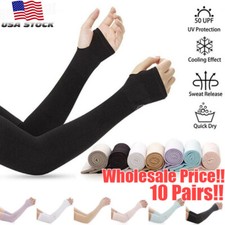 10Pairs Cooling Arm Sleeves Cover UV Sun Protection Sports Outdoor For Men Women Women's Arm Sleeves price