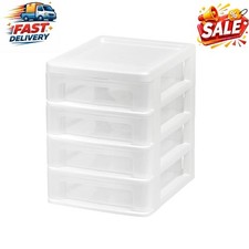 Compact 4 Drawer Desktop Organizer Unit Stackable Mini Storage House Office New Office Drawer Unit price