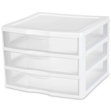 3 Wide Drawer Unit Countertop Plastic Crafts Office Storage Box Organization US Office Drawer Unit price