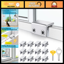 12 Pack Adjustable Window Locks with Key for Sliding Doors & Windows - Easy Inst Adjustable Window Lock price