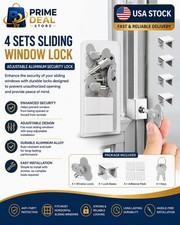 [4 Sets] Sliding Window Lock with Key Aluminum Alloy Adjustable Security Lock Adjustable Window Lock price