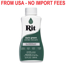 Rit Liquid Fabric Dye, 8-Ounce, Dark Green, 8 Fl Oz (Pack of 1) Fabric Dye price