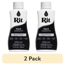 (2 Pack) Rit All Purpose Liquid Dye Black 8 fl oz - Premium Quality Fabric Dye price