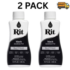 2 Pack Rit Liquid Dye Black 8 fl oz All Purpose Clothing Fabric Color Fabric Dye price
