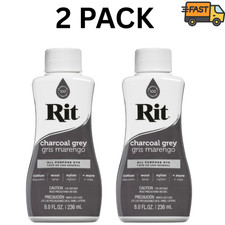 2 Pack Rit Liquid Fabric Dye Charcoal Gray 8 oz All Purpose Dye Fabric Dye price