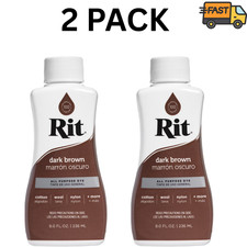 2 Pack Rit Dark Brown Liquid Fabric Dye 8 oz All Purpose Dye Fabric Dye price