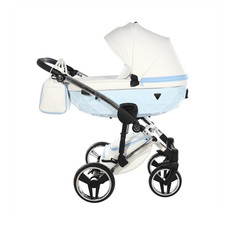 Junama Diamond Candy Stroller White Blue W/bassinet Stroller-Pram Footmuff price