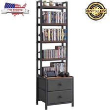CD DVD 5 Tier Rack Storage Organizer Media Cabinet Tower Shelf Multimedia Holder CD - DVD Shelf / Unit / Cabinet price