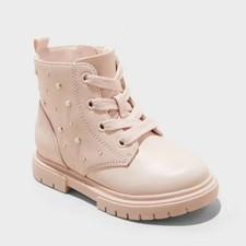 Toddler Girls Amaya Lace-up Combat Boots - Cat & Jack Girls' Booties price