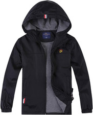 Boys Girls Lightweight Breathable Raincoat Waterproof Hooded Rain Jacket Windbre Girls' Raincoat price