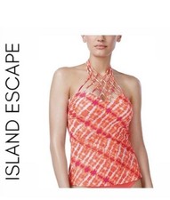 Women’s Island Escape Pink and White Swim Tankini, NWT, size 12, NEW, FUN COLOR Tankini price