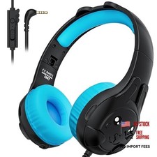 Kids Headphones, with Microphone, 80/90dB Volume Limiter, Audio Sharing Black Kids' Headphones price