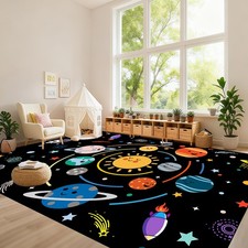 Batatadoce Solar System Rug-Machine Washable 6X9 Feet Space Rug For Boys Room Baby Room Rug price