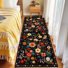 Floral Nursery 2x6 Area Rugs Washable Print Boho Cute Carpet Non Slip Flower ... Baby Room Rug price