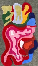 Tufted Abstract Wavy Rug Modern Shaped Area Carpet Eclectic Colorful Floor Art Baby Room Rug price