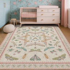 Butterfly Area Rugs 5x7 for Baby Nursery, Cute Light Pink Rugs for ... Fast Ship Baby Room Rug price