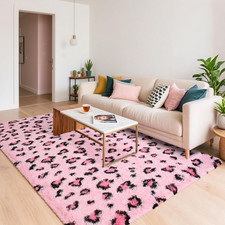 Pink Leopard Print Rug 5x8 - Soft Cheetah Area Rug for Girls Bedroom & Nursery Baby Room Rug price
